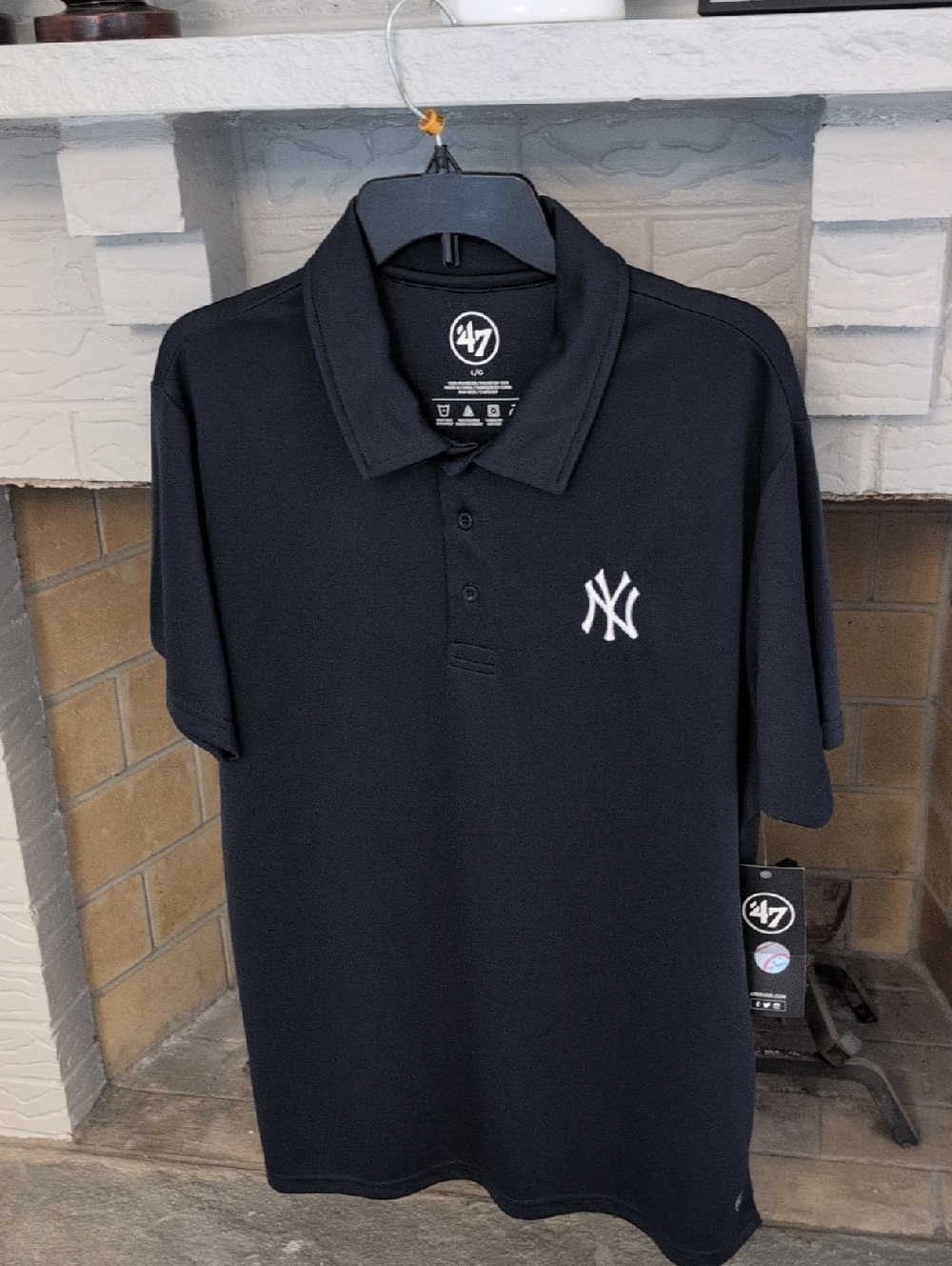 '47 Navy Polo with White NY Yankees Logo